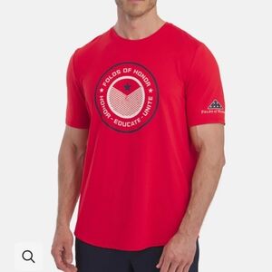 New UNRL x Folds Of Honor RWB Emblem Ultra Tee Sports Red Men's Medium